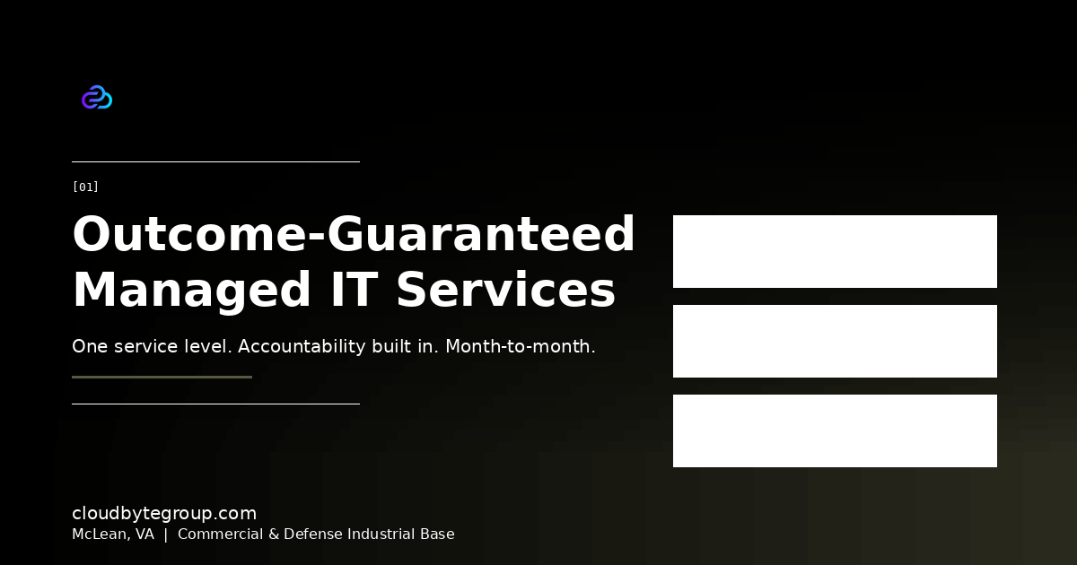 Outcome-Guaranteed Managed IT | CloudByte Group McLean VA